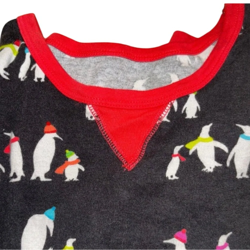 WONDERSHOP 2PC Penguin Themed Base Layer Pajama Set in Black Size Small — NWT